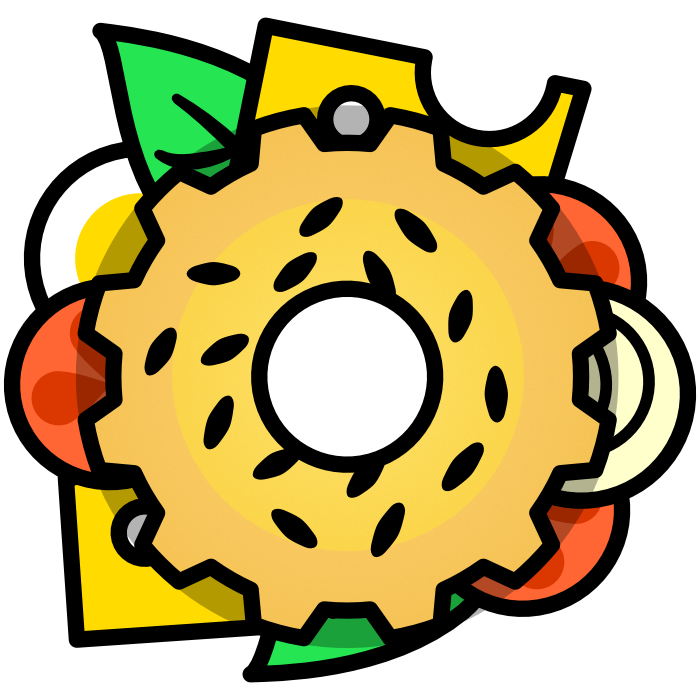 Illustration of a bagel sandwich