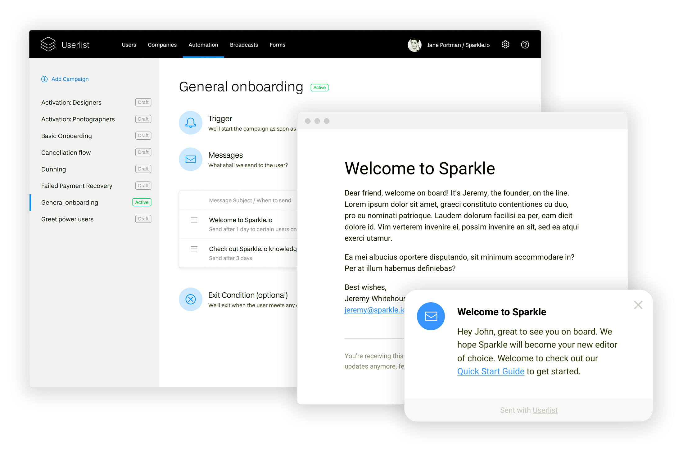 Userlist homepage screenshot