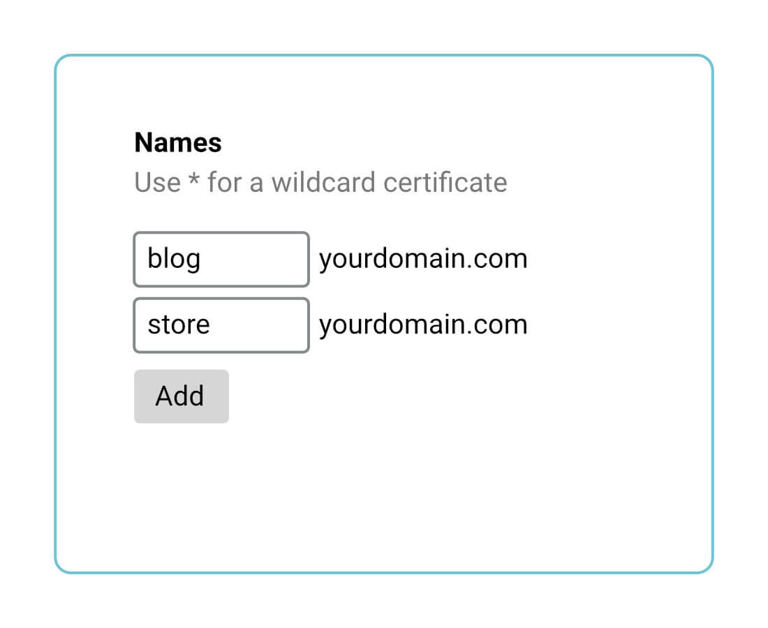 Image of interface with Lets Encrypt as an option to select